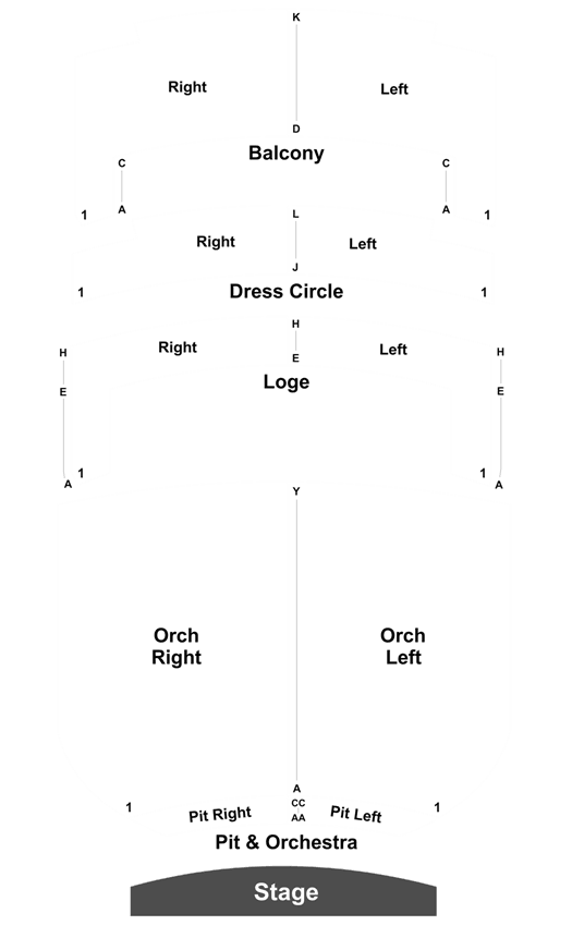 Seating chart for Atlanta Symphony Hall