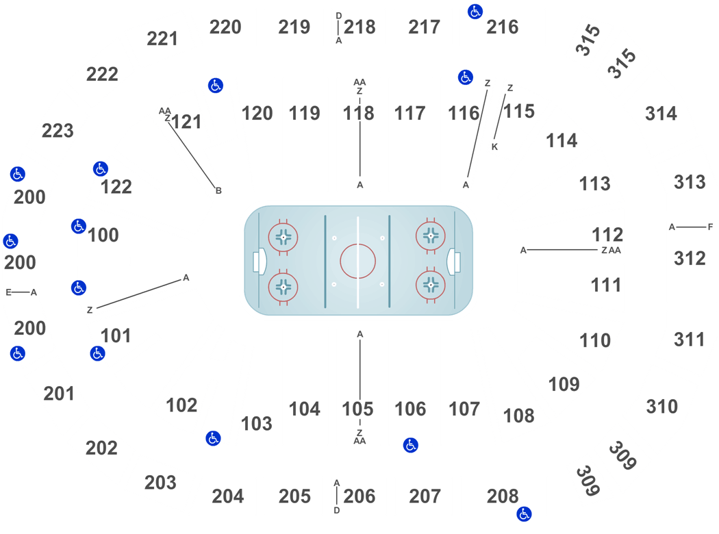 Seating chart for Gas South Arena