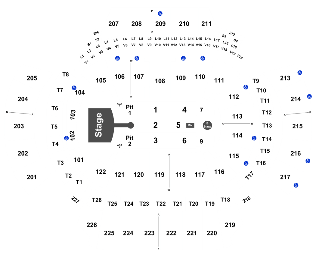 Seating chart for State Farm Arena - GA
