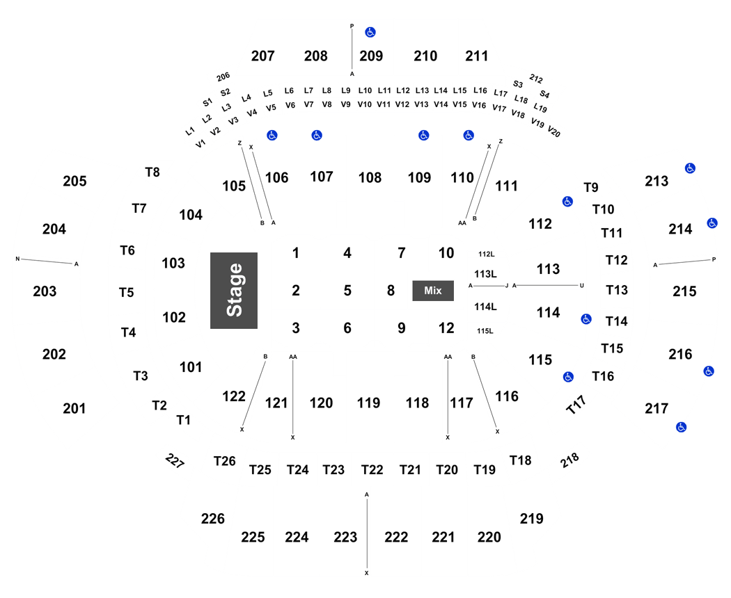 Seating chart for State Farm Arena - GA